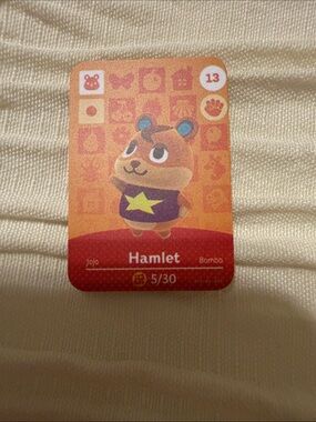 Hamlet Animal Crossing Amiibo Card Unofficial Villager NFC